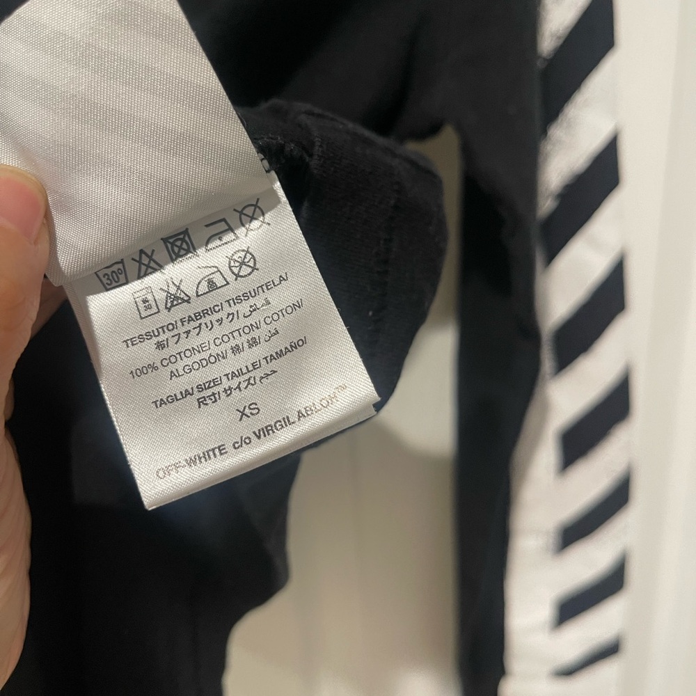 Off-White virgil abloh Brushed Stripes Long Sleeve T-shirt - Picture 4 of 5